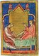 England / UK: Saint Cuthbert's shoes healing a sick man, from a 12th century manuscript of Bede's Life of St. Cuthbert